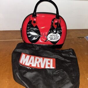 Loungefly x Deadpool Mini Dome Bag Marvel Purse Handbag Red‎ Black